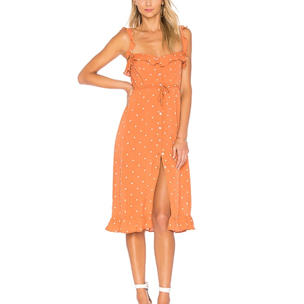 For love and lemons 🍋 natalia dot midi dress